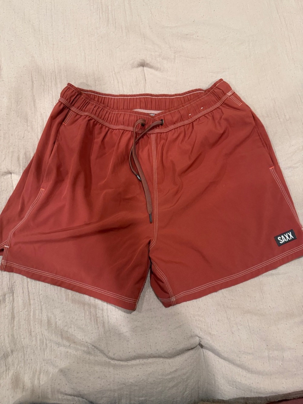 Saxx Men's Rust Red Swim Trunks